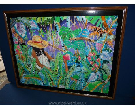 A limited edition Serigraph entitled 'Island Bouquet' by the artist Susan Patricia with certificate of authenticity, no.