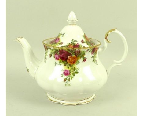 A Royal Albert part tea and dinner service, decorated in the Old Country Roses pattern, comprising three vegetable tureens wi