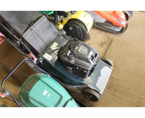A Hayter Harrier 48 Diamond Power self propelled petrol rotary lawnmower with split rear roller