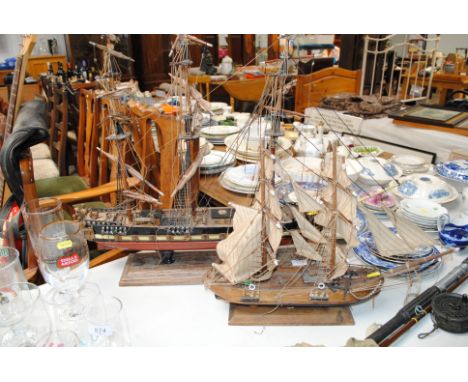 Two model boats 