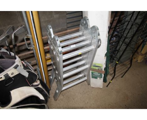 A Homebase four way aluminium combination ladder