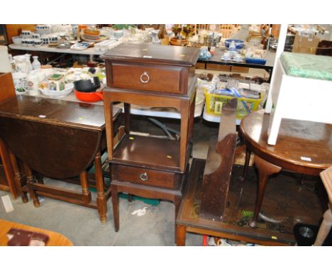 A pair of Stagg single drawer bedside tables