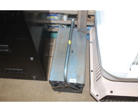 A Draper metal cantilever tool box and contents of various tools 