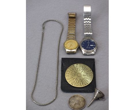 WATCHES, COINAGE &amp; COLLECTABLES GROUP to include two Quartz gent's wristwatches by Lorus and Citron, circular pocket baro