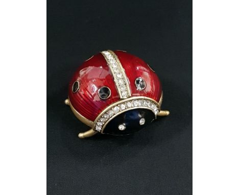 LADYBIRD ENAMEL TRINKET BOX 