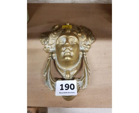 BRASS FACE DOOR KNOCKER 