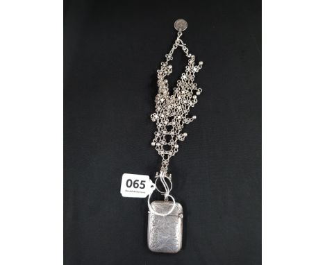 SILVER VESTA CASE &amp; WHITE METAL BRACELET RING