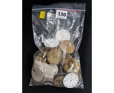 BAG OF OLD POCKET WATCH MOVEMENTS/PARTS 