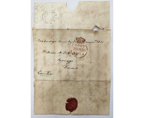 Royal Navy. James, 1st Baron Gambier, Admiral of the Fleet, Governor of Newfoundland. A signed Free Frank dated 1831. Address