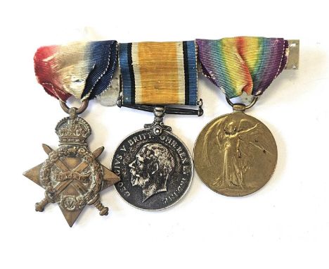Royal Fusiliers, First World War. A trio of 1914-15 Star [14842 PTE. J. TURNER R. FUS.], Victory Medal and British War Medal 
