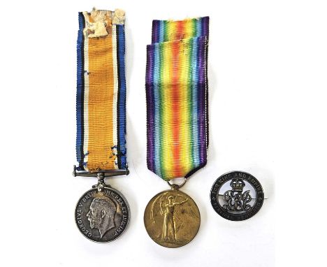 Army Service Corps. A First World War pair of medals to "T4-096261 Pte. A. R. Morton, A.S.C" comprising 1914-1918 War Medal a