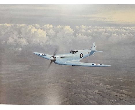 Gerald Coulson (b.1926)'Birth of a Legend', limited edition print of a prototype Spitfire, signed by the artist and former RA