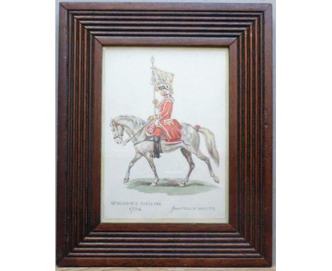 Three military watercolours, comprising Attributed to Richard Knötel (1857-1914), Kettle Drummer of the French 2nd Empire Arm