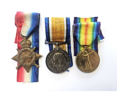 Army Service Corps. First World War trio of 1914-15 Star, British War Medal and Victory Medal to "T-723 DVR. C.A. MATTHEWS, A