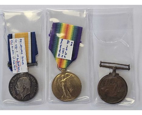 Royal Marine Light Infantry, First World War. A pair of medals to "CH. 1283-S- PTE. L. TAYLOR R.M.L.I" comprising British War