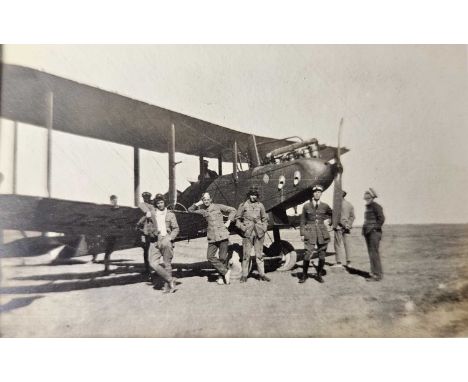 A small RAF photograph album, comprising forty-seven photographs of service in Egypt and Italy in late 1918 onwards, 6cm x 3.