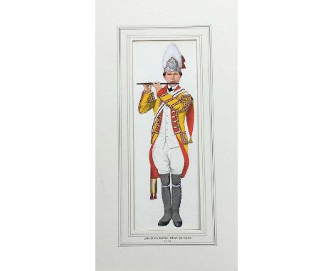 Colonel Philip Henry Smitherman (1910-1982) Six Regimental Portraits, watercolour, unframed'Fifer, 25th (King's Own Borderers