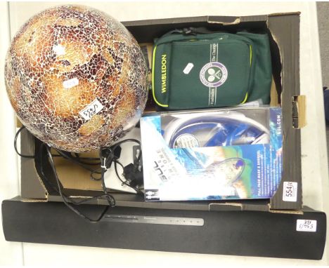 Selection of items to include Panasonic SC-HTB8 Sound Bar, Stylish Glass Mosaic Egg Shaped Table Lamp, Full Face Mask and Sno