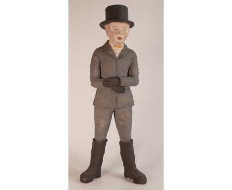 Isabella Pope, Studio Pottery figure of a Footman. Pope was a Master Potter and teacher who created forms inspired by Chinese