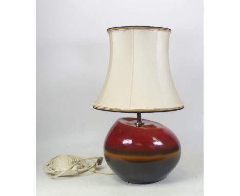 Cobridge Stoneware Modernist Red Table Lamp Height:18cm Shade Included