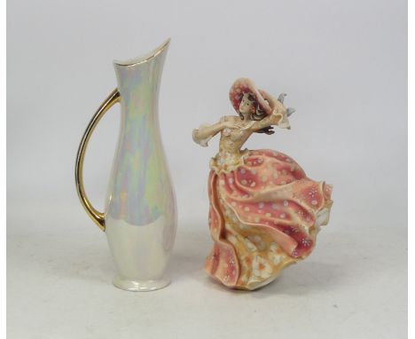 Leonardo Collection Figurine Summer Breeze 1996 also Radford Handpainted Jug 1059 Height 25cm (2)