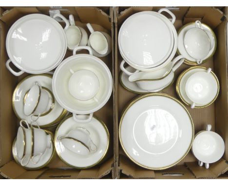 Wedgwood 'Chester' R4446 part dinner set to include Two Lidded Tureens, One Tureen without Lid, Two Milk Jugs, Gravy Boat and