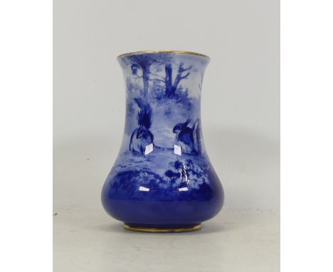 Royal Doulton, Blue Children Series of inverted baluster form. painted scenes of Woodland Squirrel Scene. Spray gilt rim. Hei