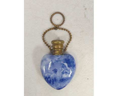Royal Doulton, Blue Children Series small chatelain scent bottle complete with glass stopper