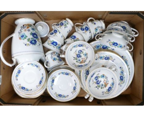 Ansley Marlina Inspired By Oriental Design To Include Five Dinner Plates, Six Plates  20cm Dia, Six Soup Cups, Eight Tea Cups