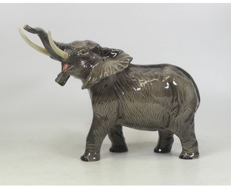 Beswick large elephant with outstretched trunk 998