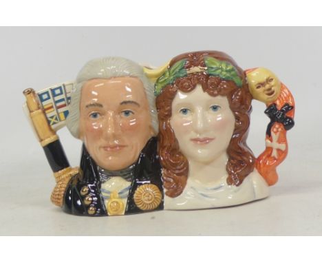 Royal Doulton Character Jug Lord Nelson and Lady Hamilton D7092, 55/1500 L/E