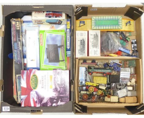 Collection of scale models and accessories to include Corgi Garrett steam engines, Corgi Sentinel, Matchbox 'Models of Yester