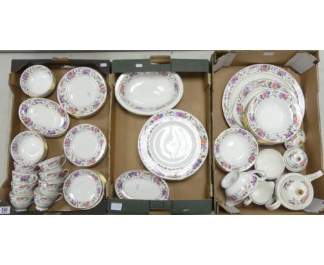 Minton, Donovan Bird Dinnerware including Platters, teapot, Dugar Bowls, Gravy Boat and Saucers, Serving Plate, Dinner Platre