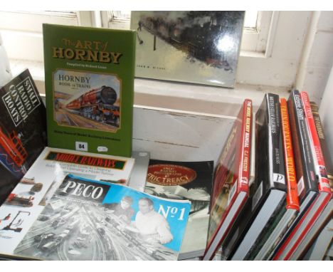 Shelf of model railway and other train related books