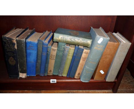 Shelf of yachting and naval related books