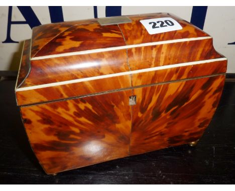 Tortoiseshell tea caddy