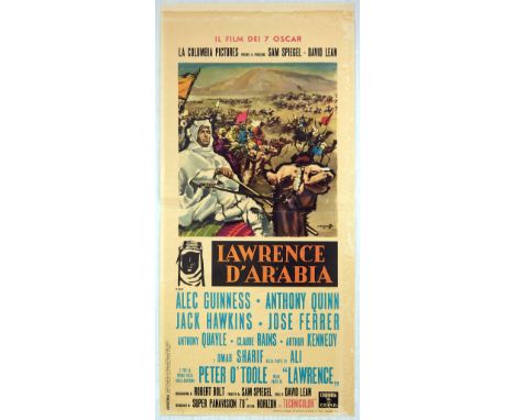 Original vintage Italian movie poster for the British epic historical drama film Lawrence of Arabia (Lawrence d'Arabia) direc