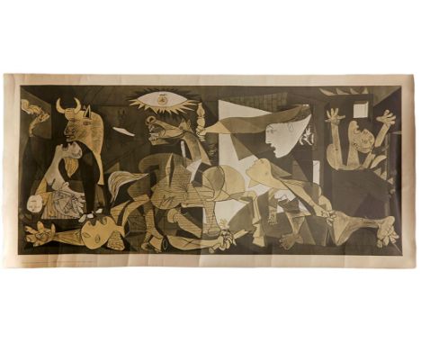 Commercial art poster of Pablo Picasso's (1881-1973) painting Guernica, 1937. The poster was issued by EDICIONES A. I. Nº 504