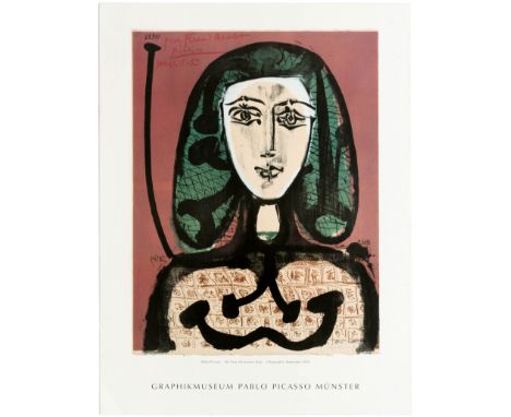 Commercial art print - Poster for exhibition Graphikmuseum Pablo Picasso Munster - Expressive Picasso lithograph titled The W