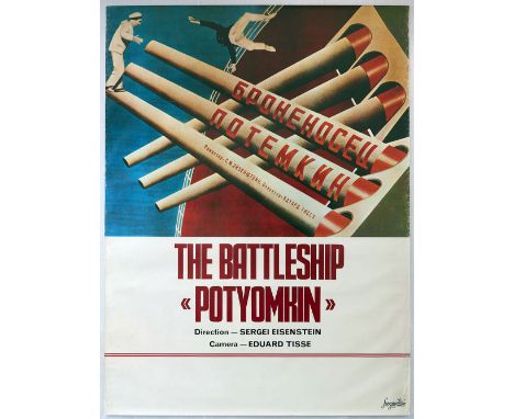 Original vintage movie poster for the re-release of the classic 1925 Russian Revolution silent military war thriller The Batt
