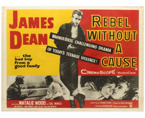 Original vintage movie poster for the first UK release of the American drama film Rebel Without a Cause directed by Nicholas 