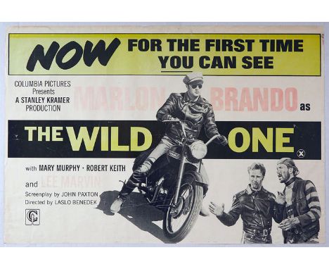 Reproduction of the British Quad movie poster for the 1953 American film noir The Wild One directed by László Benedek and pro