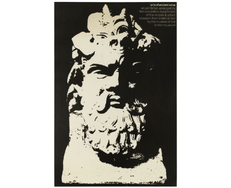 Original vintage advertising poster for a travelling exhibition of arts of ancient Rome, organised by the Victoria and Albert