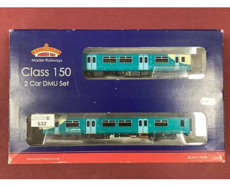 Bachmann 00 Gauge Class 150 2 car DMU set in Arriva Trains Wales livery, boxed and untested.