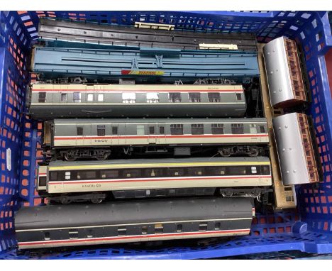 A Quantity of 'OO' Gauge Coaches, by Bachmann and Hornby, often of an Intercity livery, playworn.