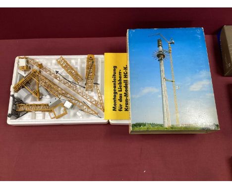 Conrad #2025/0 1:87 Scale Liebherr 140-K Diecast Model Crane with articulated jib, unchecked for completeness, boxed. *Stored