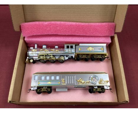 A Bachmann "Hawthorne Village" On30 "Spirit of the West" 2-6-0 Steam locomotive and tender, togetherwith matching Combine Coa