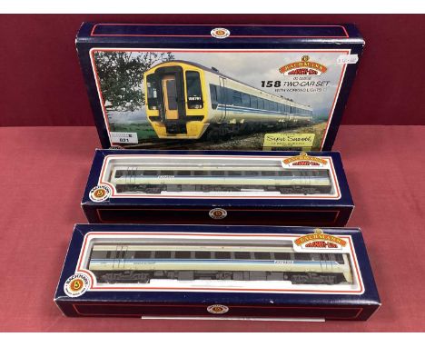 A 'OO' Gauge Bachmann No 31-503 Class 158 Two Car Set with Lights, Regional Railways, appears very good, boxed, untested.