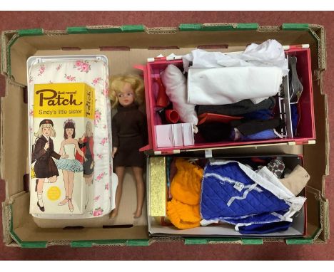 A Pedigree (Made in Hong Kong) That Rascal Patch Sindy's Little Sister Doll. Brown Hair, Clothed in a White and Red Polka Dot