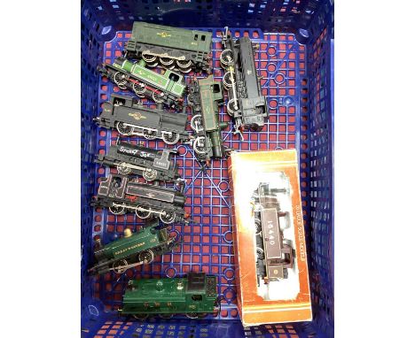 Ten OO Gauge locomotives by Wrenn, Lima, Hornby, Bachmann and others, including Wrenn R1 0-6-0T, Airfix 14xx 0-4-2T and Bachm